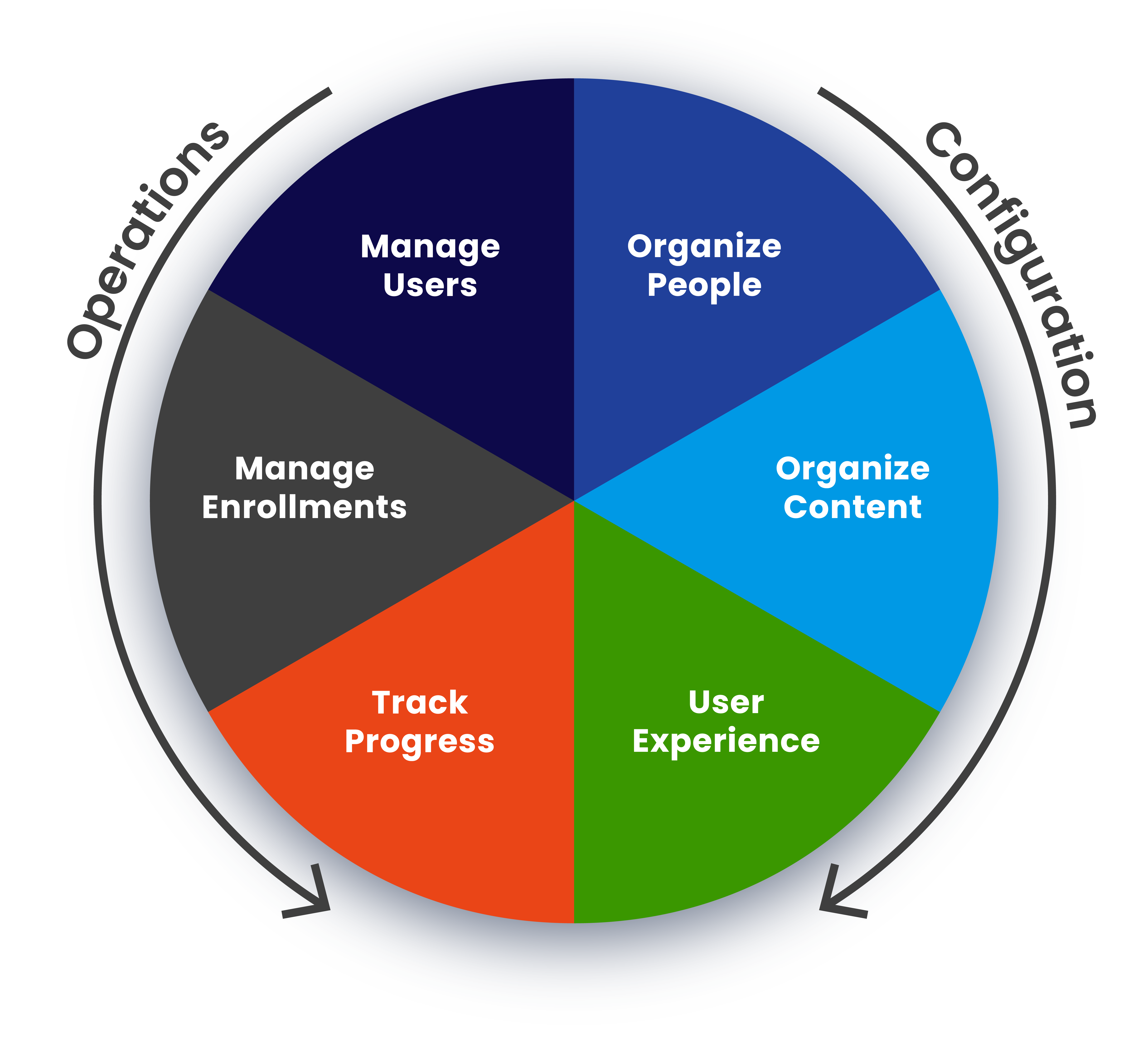 pie chart describing the training process