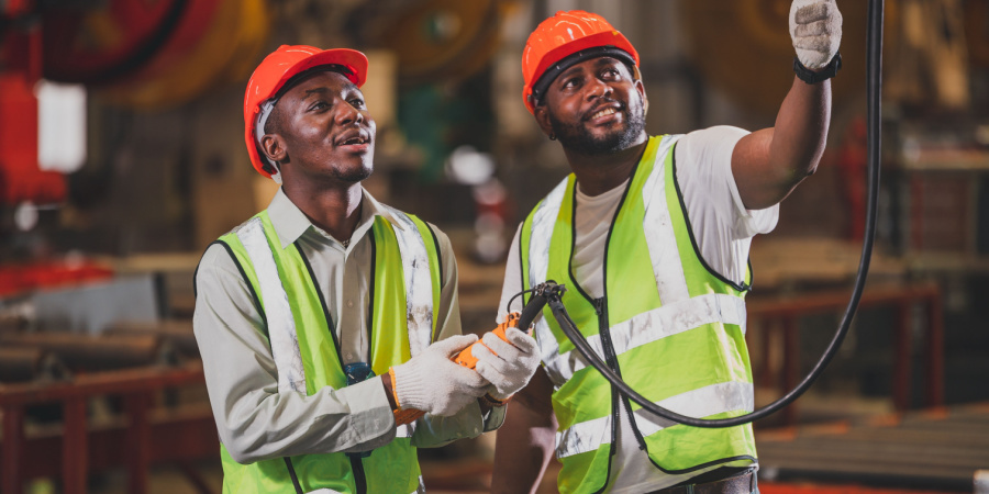 technician trainer shows a trainee how to use equipment | technician training accreditation