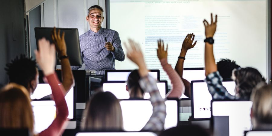 highly engaged learners in a training class