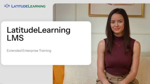 LatitudeLearning LMS demo showing technician completing personalized assessments and eLearning courses.”