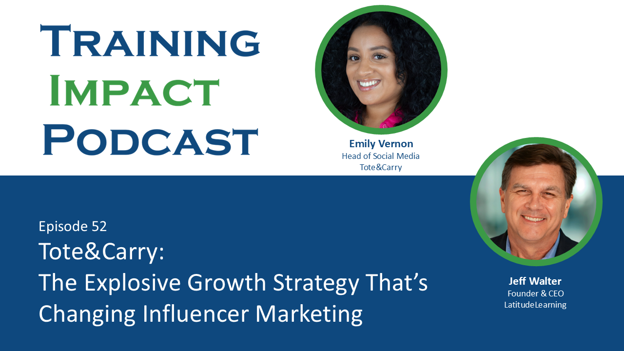 Tote&Carry influencer marketing strategy podcast with Emily Vernon discussing ambassador programs and brand growth