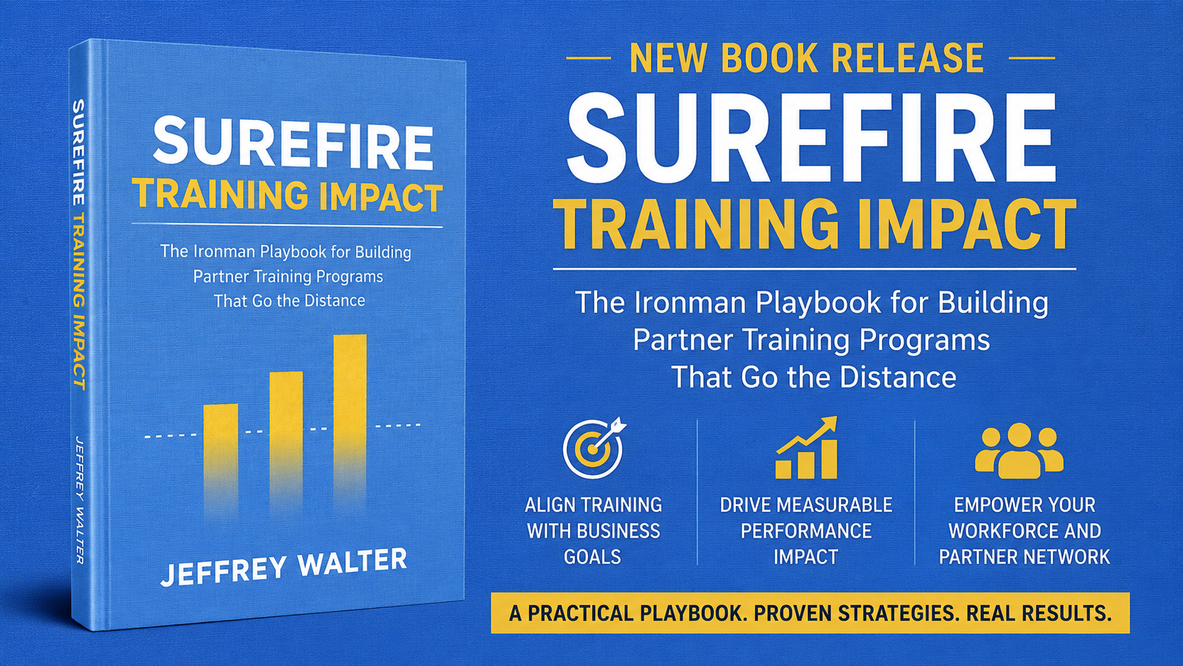 Surefire Training Impact book cover by Jeff Walter featuring strategies for building high-performance training programs and improving business results.